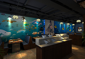 合肥萬達370平蒸汽海鮮主題餐廳裝修設計