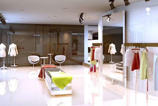 服裝店裝修設計效果圖-卓創裝飾