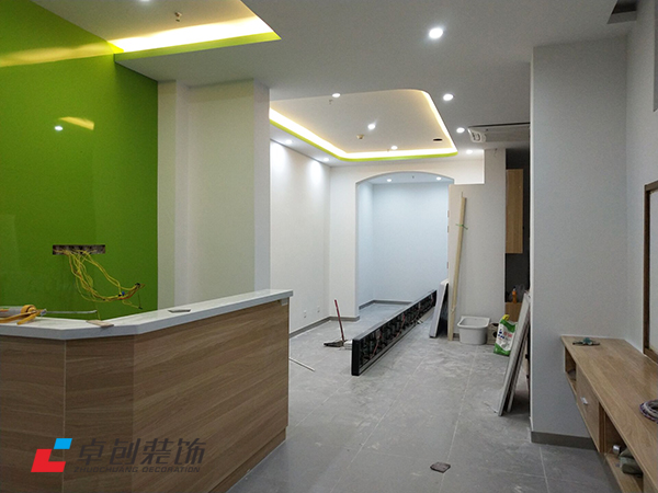 氧發堂養發店吧臺裝修效果圖